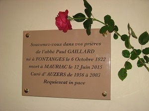 Hommage à l'Abbé GAILLARD